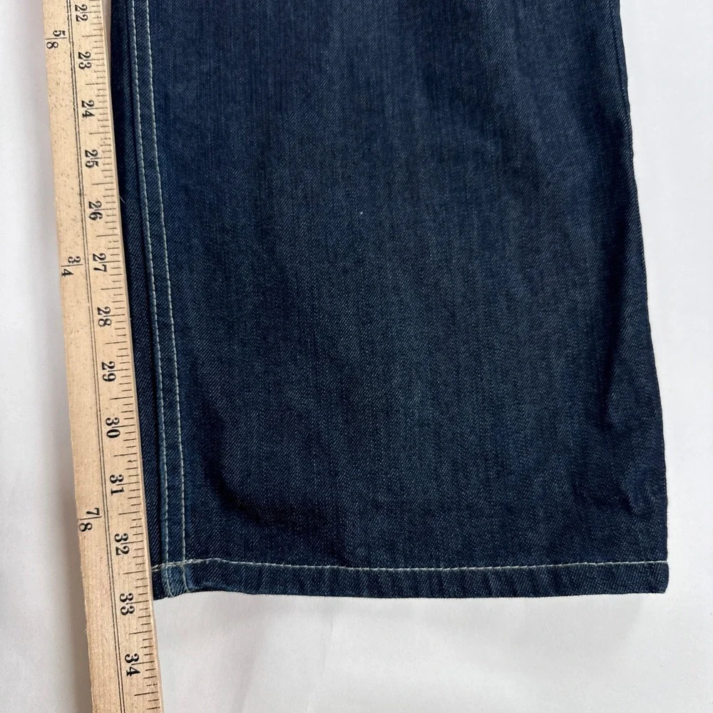 Vintage LRG Lifted Research Group Jeans Men 38 Dark Wash Embroidered Pockets Y2K
